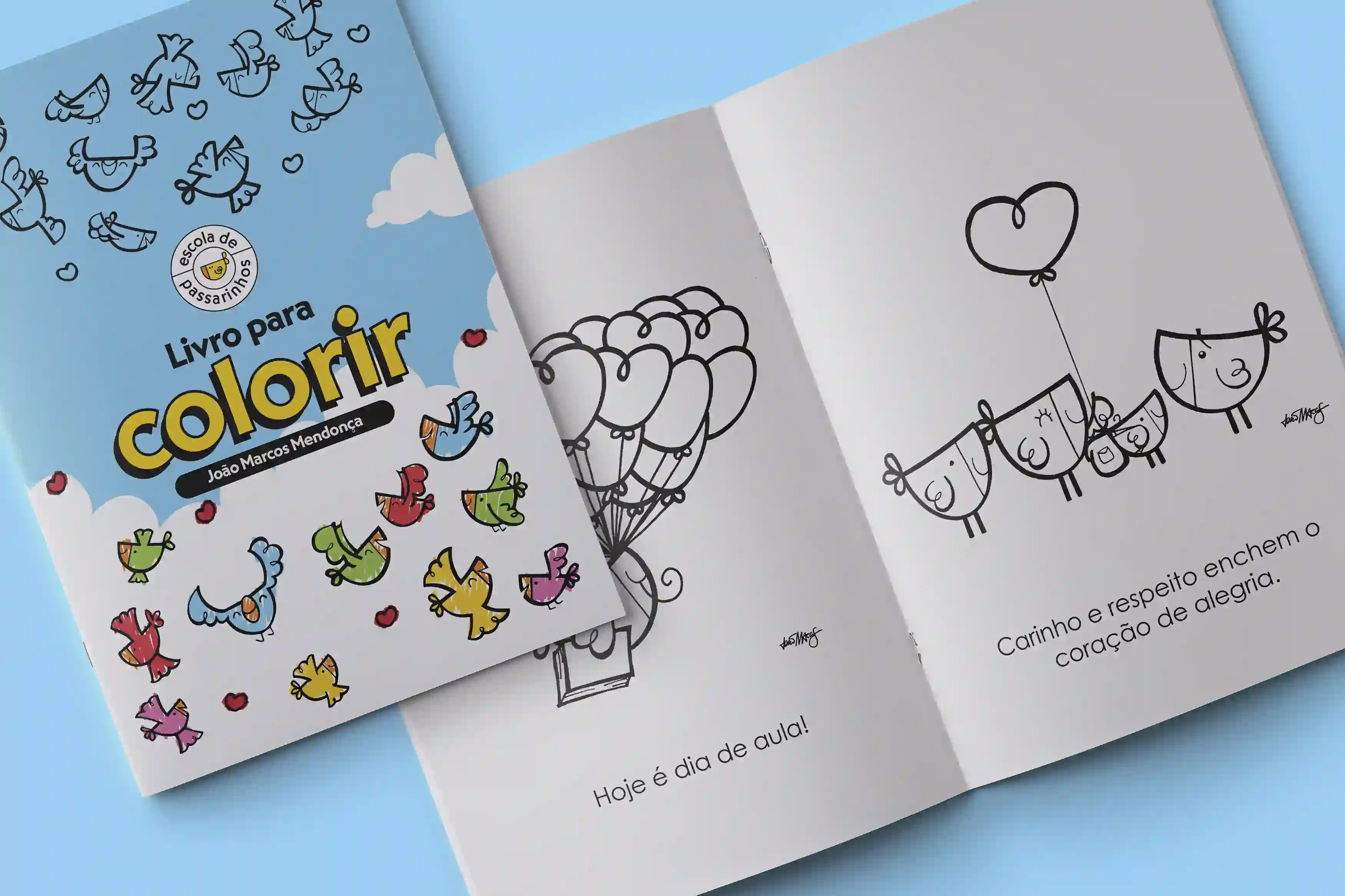Livro para colorir da Escola de Passarinhos