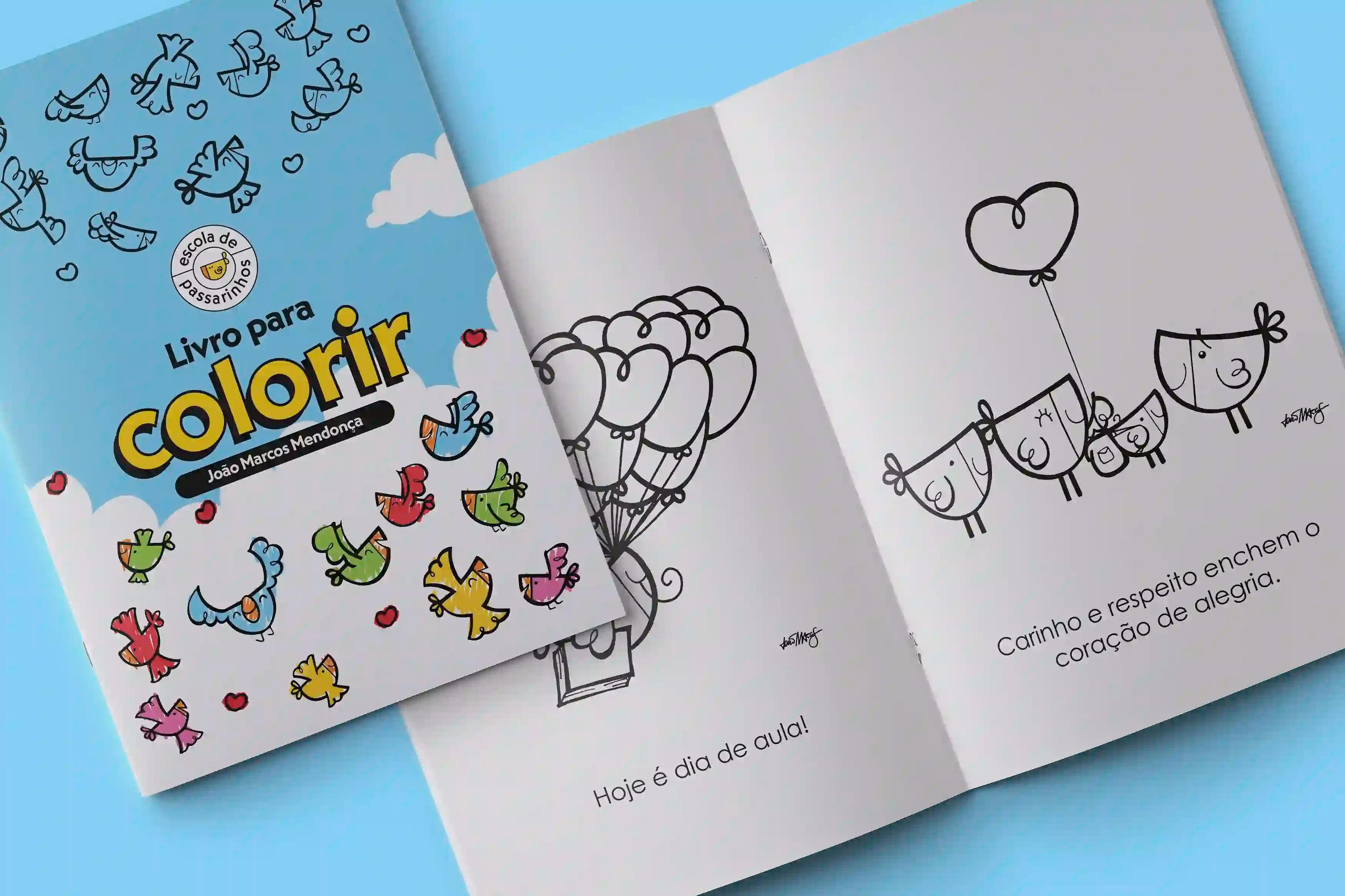 Livro para colorir da Escola de Passarinhos